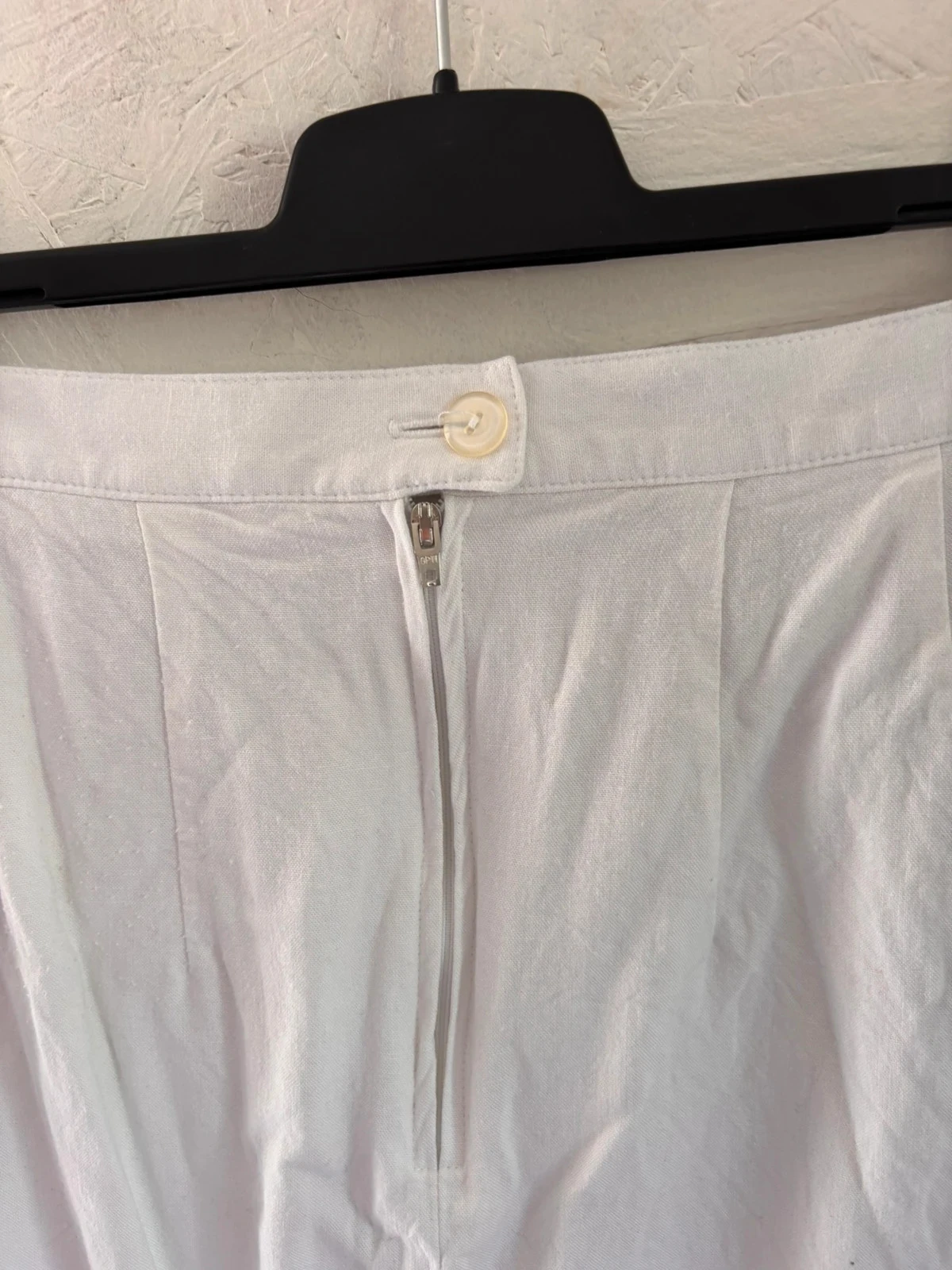 Falda larga fluida de lino y viscosa blanca Canda (C&A) Talla 38 (estimada) Muy buen estado – photo 11